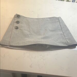 Free People Gray Mini Skort with Button Detail